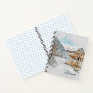 Carnet Dessin aquarelle du Louvre Paris, France