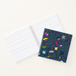 Carnet Dessin artistique de motif floral fantaisiste