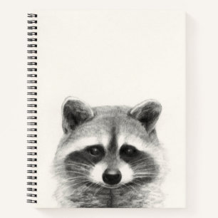 Carnet Dessin au crayon Raccoon