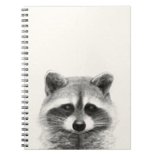 Carnet Dessin au crayon Raccoon