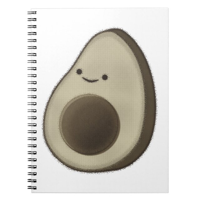 Carnet Dessin Avocado de style vintage (Devant)