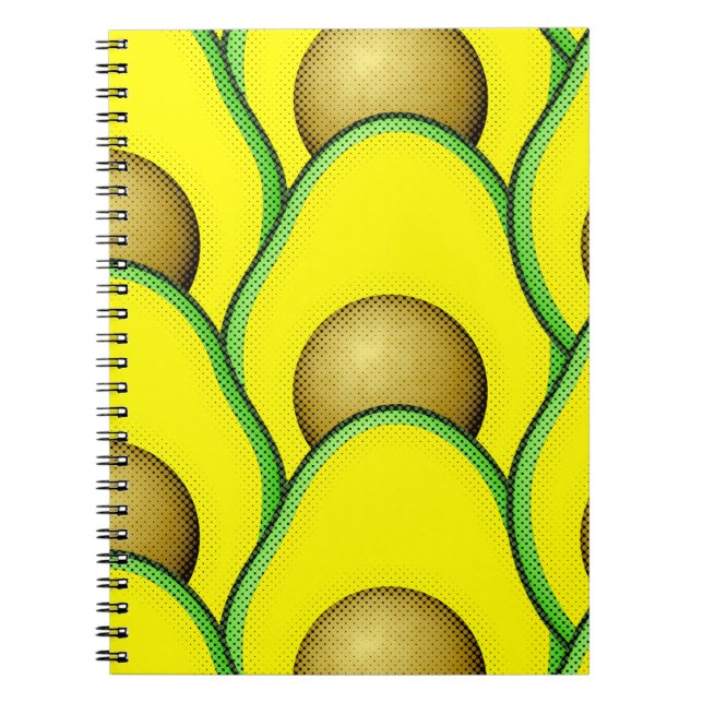 Carnet Dessin Avocado de style vintage (Devant)