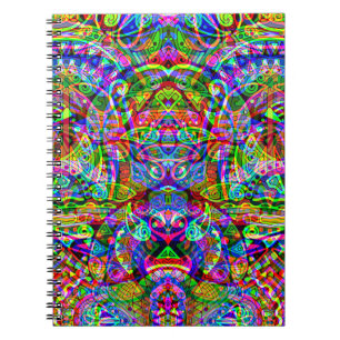 Carnet Dessin d'art fantastique - Décalage néon abstrait