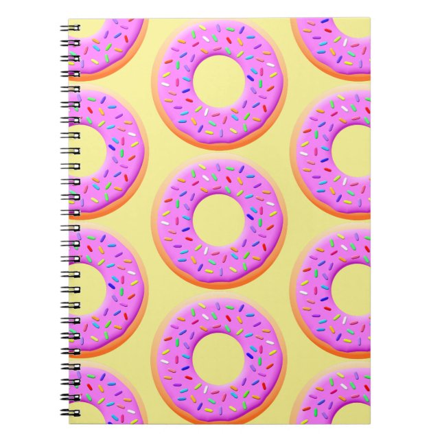 Carnet Dessin de beignet mignon avec des pépites (Devant)