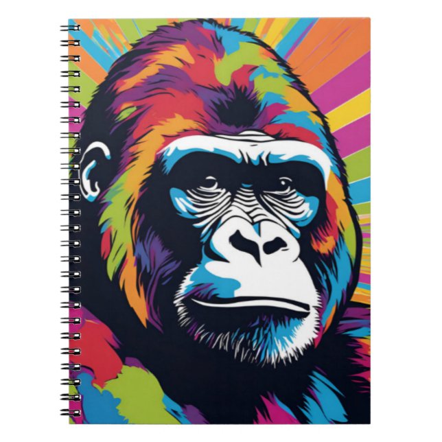 Carnet Dessin de dessin de peinture Gorilla Pop (Devant)