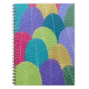 Carnet Dessin de feuilles au crayon de couleur