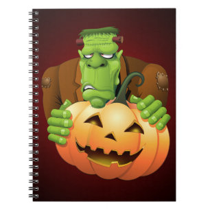 Carnet Dessin de Frankenstein Monster avec Citrouille