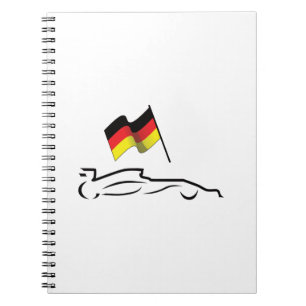 Carnet Dessin de la ligne de voiture de course avec drape