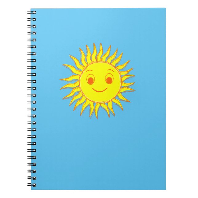 Carnet Dessin de visage de soleil heureux (Devant)
