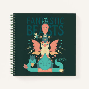Carnet Dessin Des Bêtes Fantastiques Émergent De Suitca