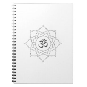 Carnet Dessin des symboles Lotus Flower Om