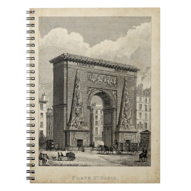 Carnet Dessin du monument de la Porte Saint-Denis (Devant)
