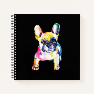 Carnet Dessin Français Bulldog original aquarelle