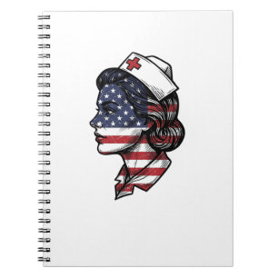 Carnet Dessin vectoriel de profil d'infirmière avec drape
