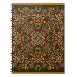 Carnet Dessinez à la main le motif floral de l'imaginaire