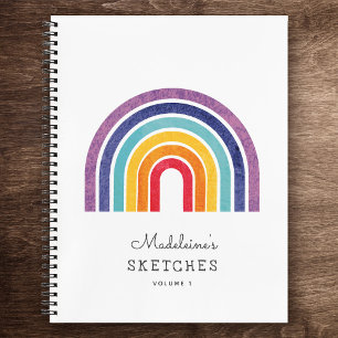 Carnet Dessins sur mesure pour enfants avec arc-en-ciel m