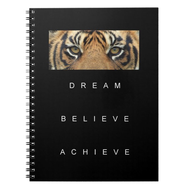 Carnet Dessus inspiré de motivation élégant de tigre de (Devant)