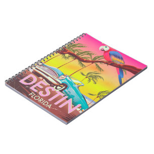 Carnet Destin Florida USA affiche de voyage vintage.
