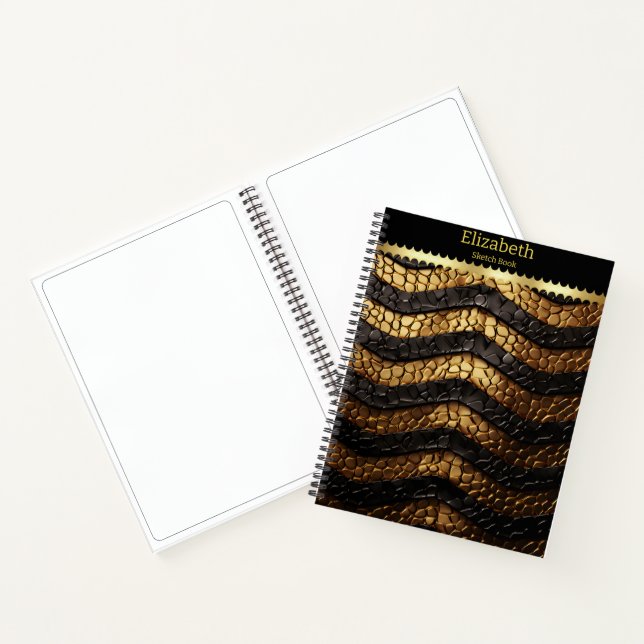 Carnet Détails de serpent texturé d'un serpent venimeux (Intérieur)