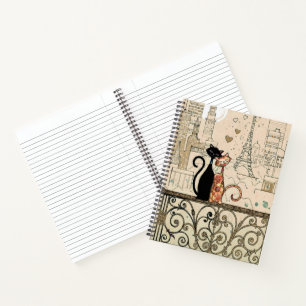 Carnet Deux chats amoureux