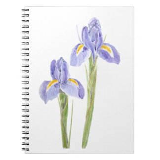 Carnet deux élégantes aquarelle iris violet 2021