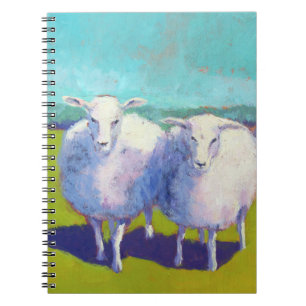 Carnet Deux Moutons En Champ