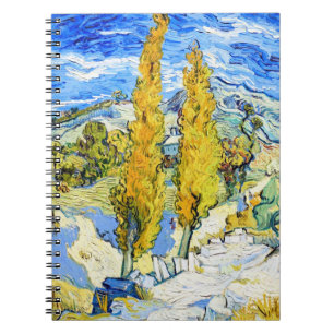 Carnet Deux peupliers sur une colline Vincent van Gogh