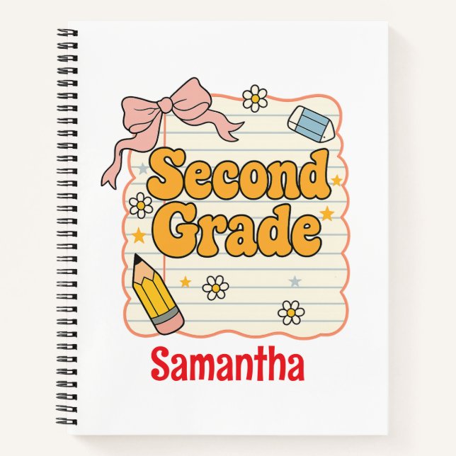 Carnet Deuxième année – Fournitures scolaires mignonnes p (Devant)