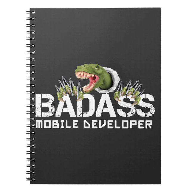 CARNET DÉVELOPPEUR MOBILE BADASS - AMUSEMENT DEV MOBILE (Devant)