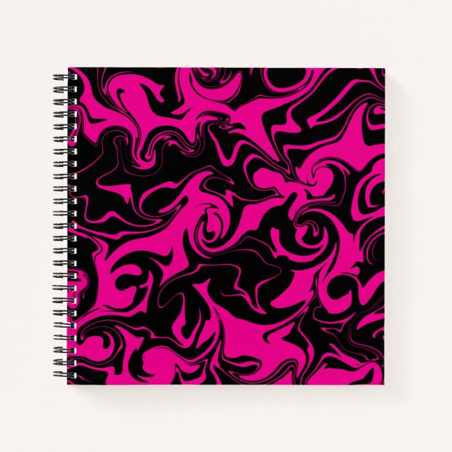 Carnet Déversement - Magenta et noir (Devant)