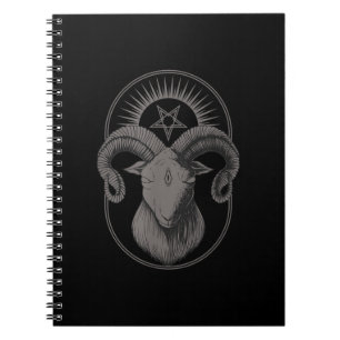 Carnet Devil Goat Pentagram Baphomet Satan Occult Satanic