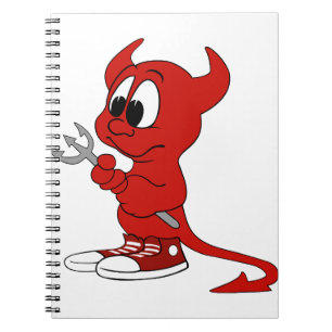 Carnet Devil Red Demon Cartoon Satan Evil Hell Heure