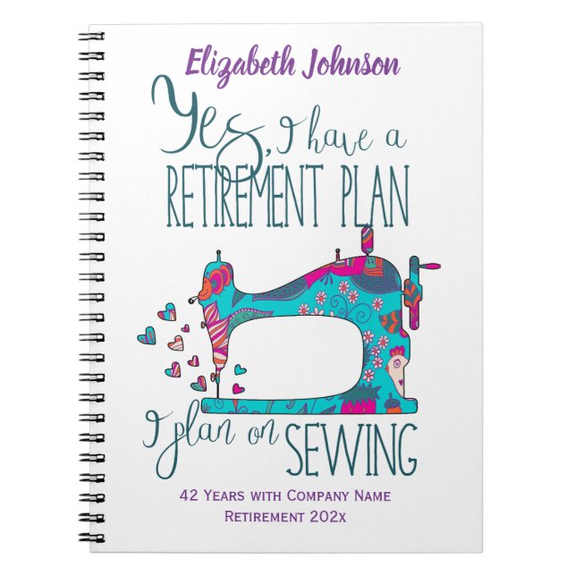 Carnet Devis du plan d'égout de retraite amusant (Devant)