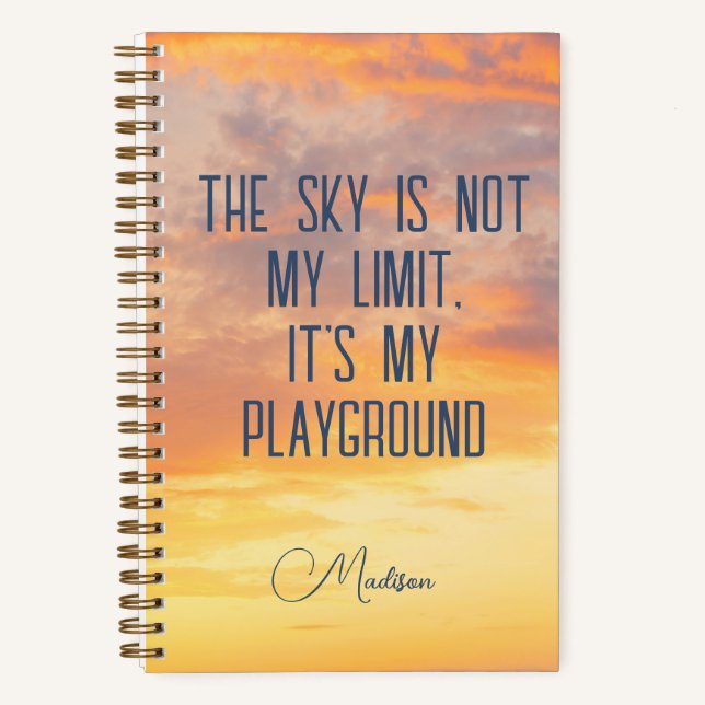 Carnet Devis Sky de nom personnalisé (Recto)