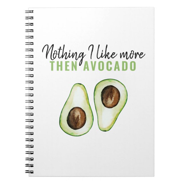 Carnet Devis vert moderne Avocado pour cadeau Avocado Lov (Devant)