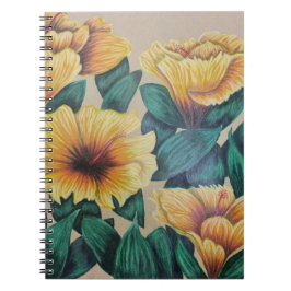 Carnet d'hibiscus jaune