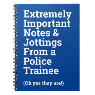 Carnet d'homme de police de stagiaire important