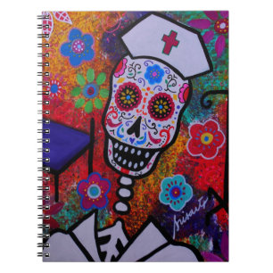 Carnet Dia de los Muertos NURSE Notebook