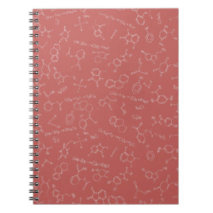 Carnet Diagramme de chimie conception rose pâle