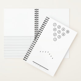 Carnet Diagramme de référence de la voie de Bowling noir