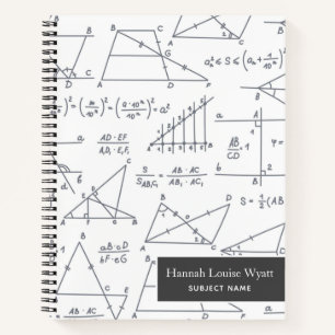 Carnet Diagrammes mathématiques Motif École enseignant pa