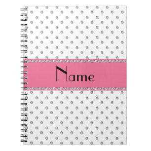 Carnet Diamants blancs nommés personnalisés