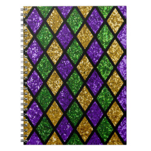 Carnet Diamants de paillettes scintillants, arrière - pla