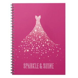 Carnet Diamants de verre Robe rose
