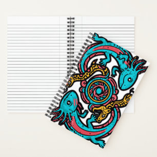 Carnet Dieu aztèque Xolotl combattant l'art tribal de la