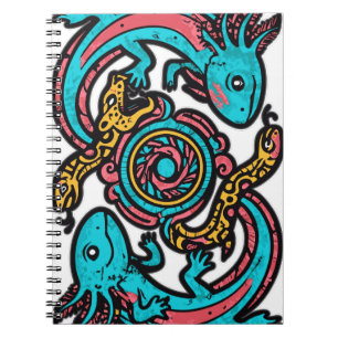 Carnet Dieu aztèque Xolotl combattant l'art tribal de la 