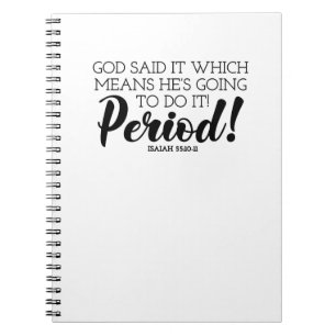 Carnet Dieu dit Bible Verse Art revendiquant les promesse