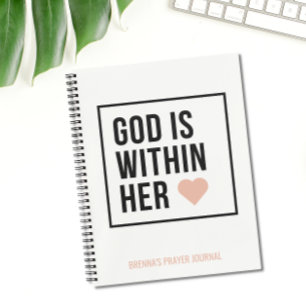 Carnet Dieu Personnalisé Est Dans Son Coeur Chrétien