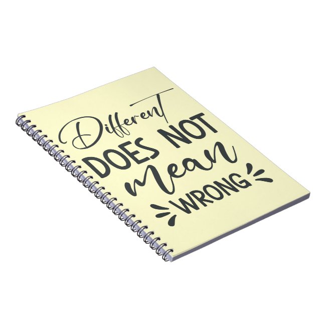 Carnet Different Does Not Mean Wrong (Côté Droit)