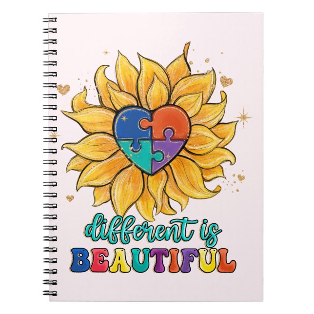 Carnet Différent est beau Autisme (Devant)